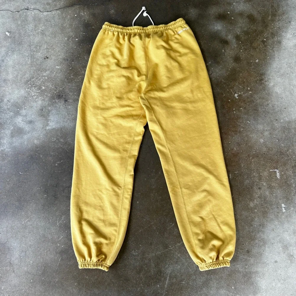 Nike Golden State Warriors Sweatpants Mens Medium Yellow Athletic Dri-FIT NBA